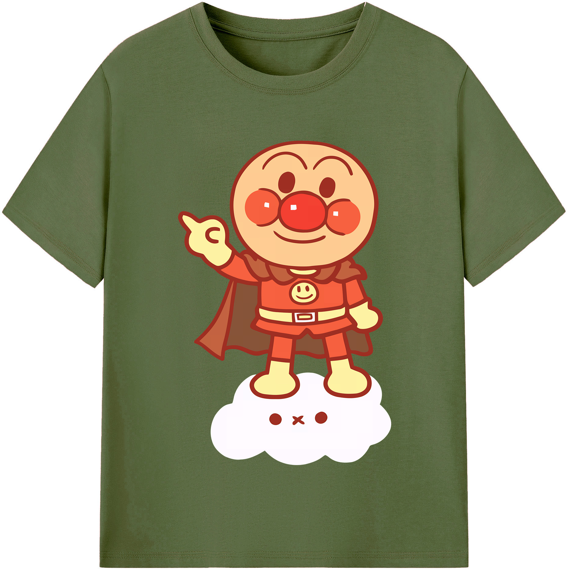 （画像用） アンパンマン Anpanman 綿100％半袖Tシャツ（フロントプリント）